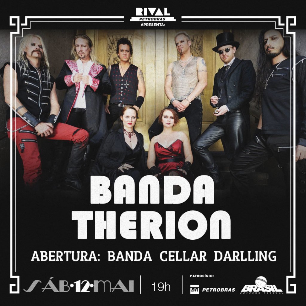 Darling Banda THERION abertura do show CELLAR DARLING - Turnê