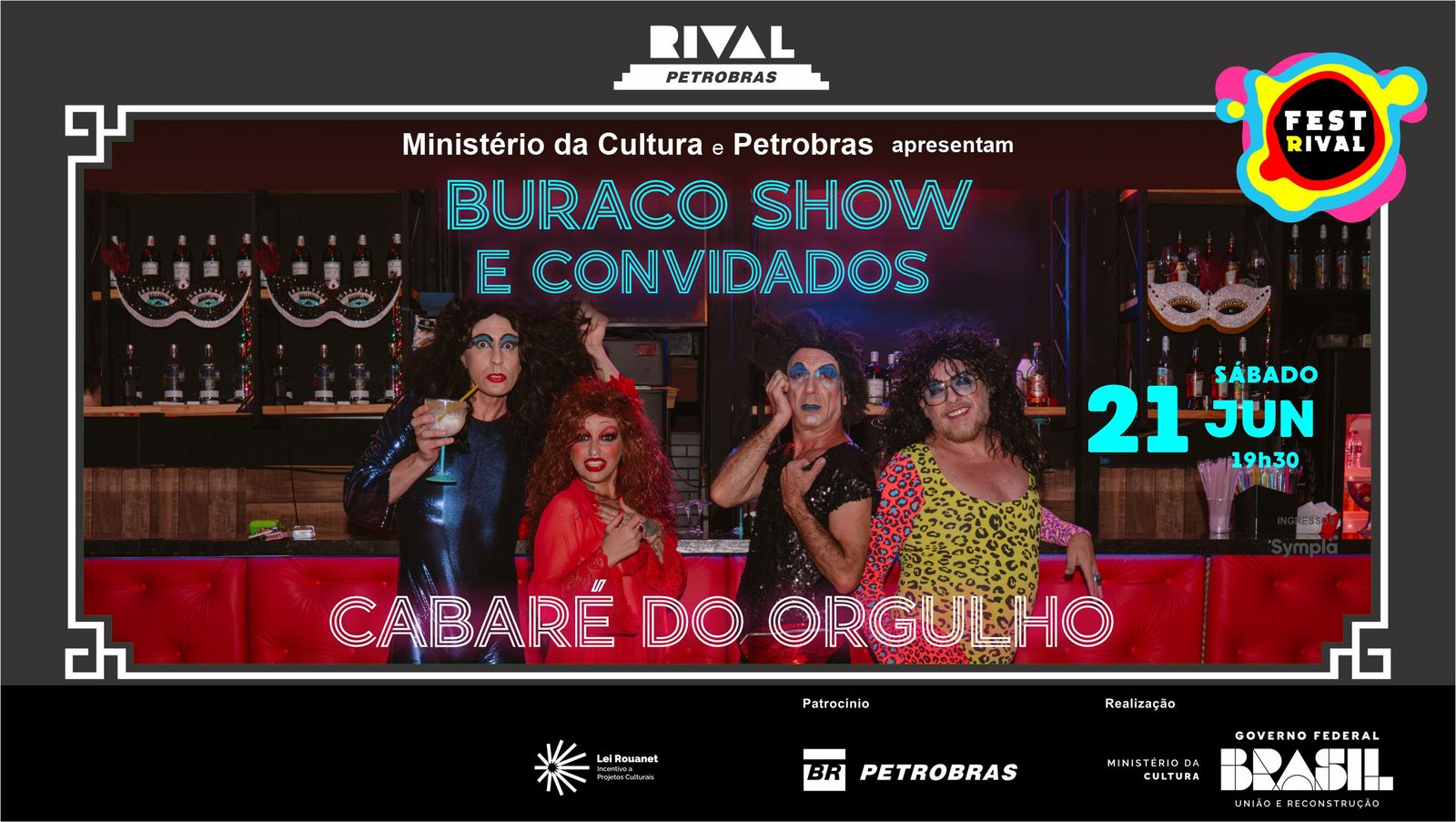 Buraco Show e convidados – Cabaré do Orgulho